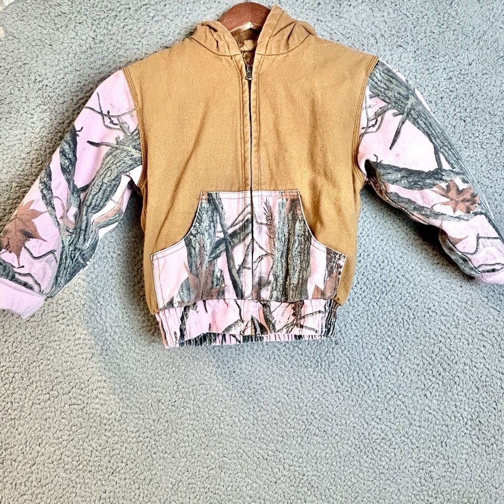 Outdoor Habitat Kids 5T Hooded Camo Jacket Pink Hunting Outdoor